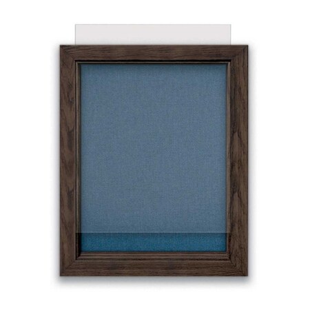 United Visual Products Indoor Enclosed Combo Board, 72"x36", Gold Frame/White Porc & Cobalt UVCB7236G-WHTPORC-COBACC